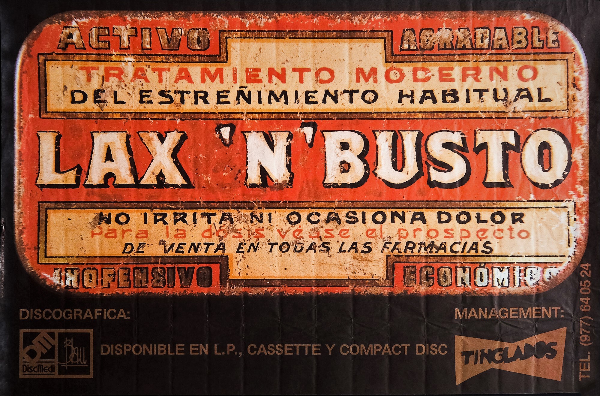 portada LAX 'N' BUSTO capsa de medicaments